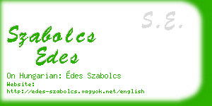szabolcs edes business card